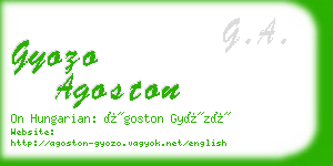 gyozo agoston business card